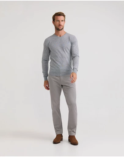 Oxford - Basic V-Neck Pure Wool Pullover