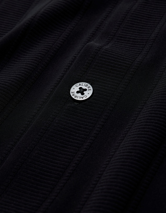 Calibre - Self Stripe Cuban Collar Shirt Black