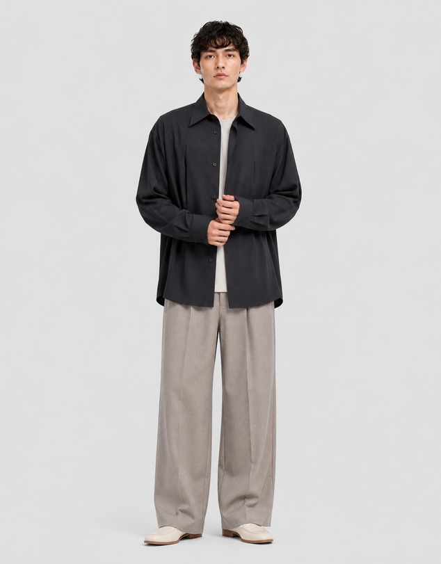 Justin Cassin - Influence Pleated Shirt