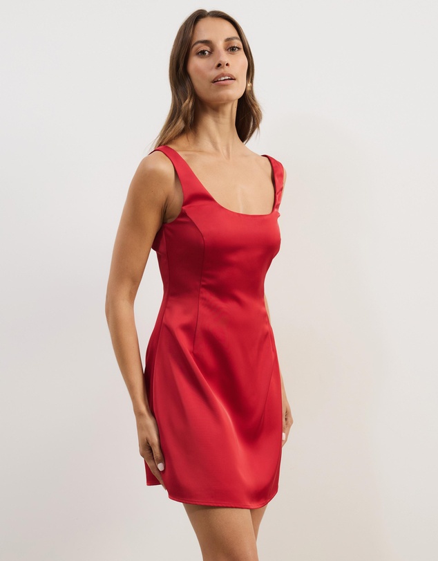 Atmos&Here - Janie Satin Mini Dress
