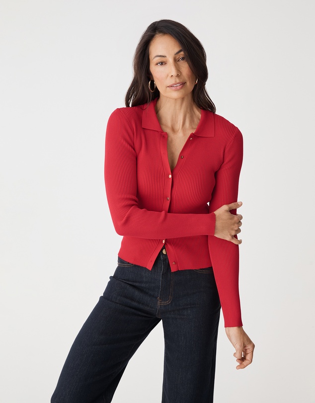 Forcast - Bristol Collared Rib Cardigan