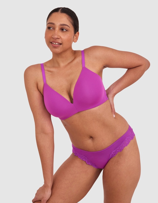 Bras N Things - NKD Lightly Lined Wirefree Bra - Purple