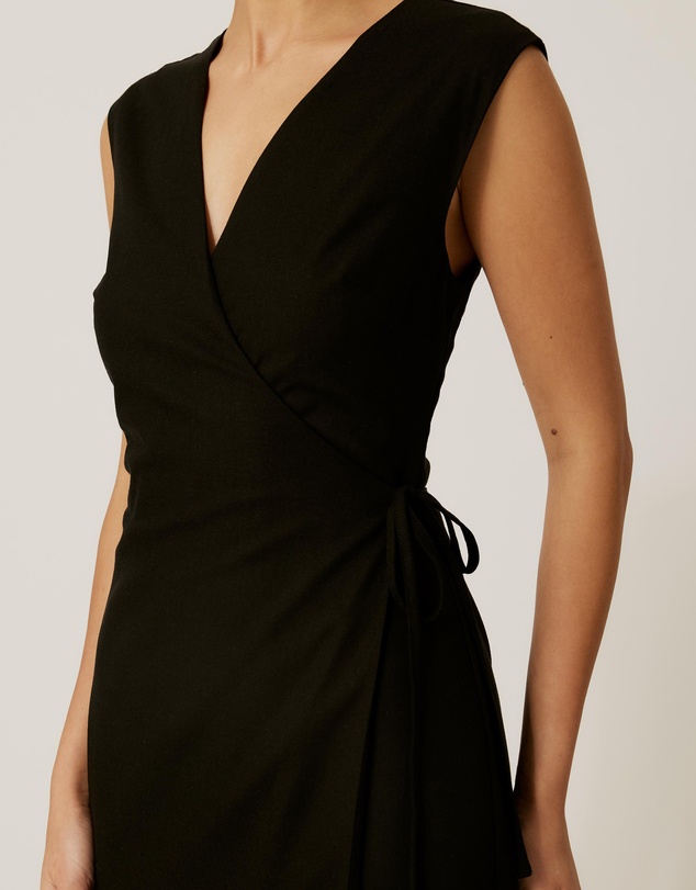Tussah - Becca Linen Blend Wrap Dress