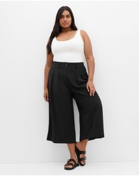 City Chic - Plus size Abbie Crop Pant - black