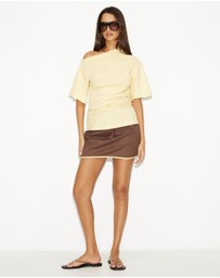 Dazie - Vine Cotton Blend Mini Skirt