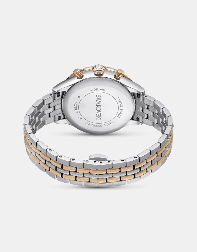 Swarovski - Octea Chrono Watch, Swiss Made, Metal Bracelet, Rose Gold Tone, Mixed Metal Finish