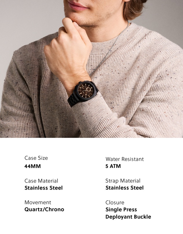 Fossil - Machine Black Chronograph Watch