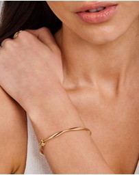 Zoe Olivia - 9K Gold Organic Twist Bangle