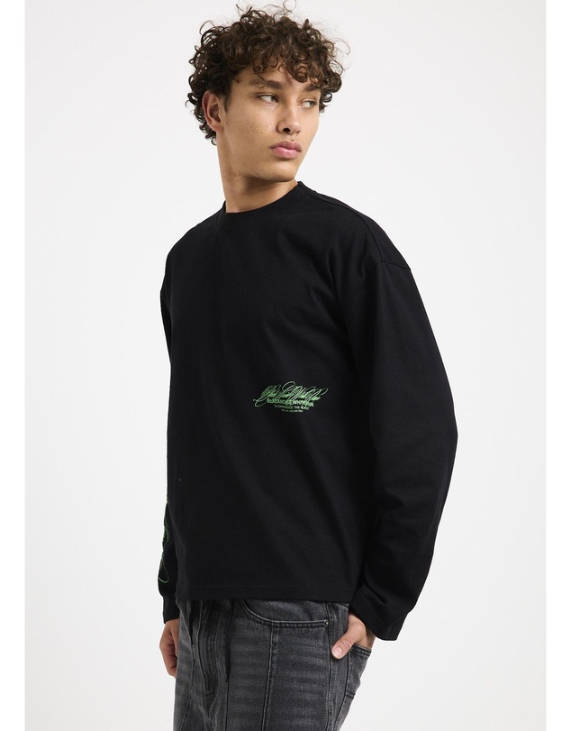 Black Noise White Rain - Charm Long Sleeve Shirt