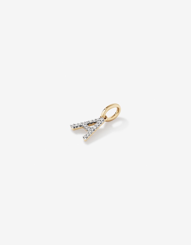 Michael Hill - Diamond Letter A Initial Pendant in 10kt Yellow Gold