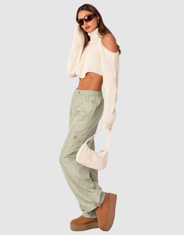 EDIKTED - Roy Low Rise Nylon Cargo Pants