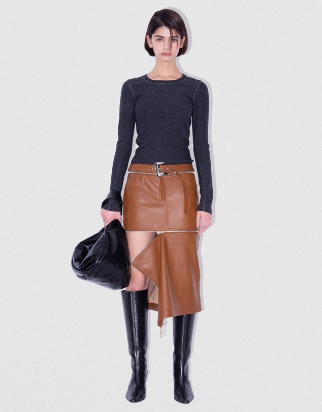 By Far - Maxi Cush Black Creased Leather Bag