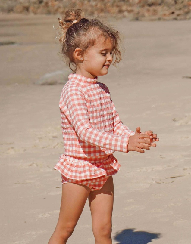 Purebaby - Printed Long Sleeve Rashie Set- Kids-Babies