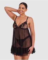 Bras N Things - Enchanted Desdemona Babydoll - Black