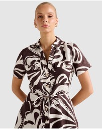 Forever New - Grace Linen Shirt Mini Dress