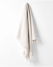 Aura Home - Linen Fringe Throw