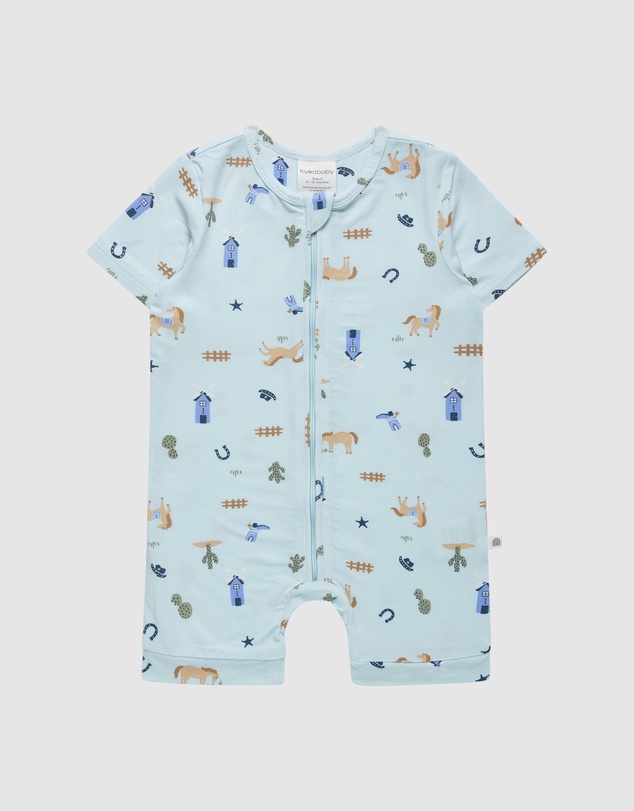 Kynd Baby - Essential Short Sleeve Onesie in Country Blue