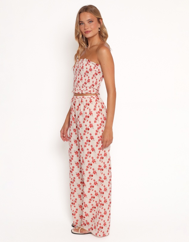 Petal & Pup - Winona Strapless Top - Red Blossom