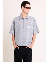 Black Noise White Rain - Heaton Short Sleeve Shirt