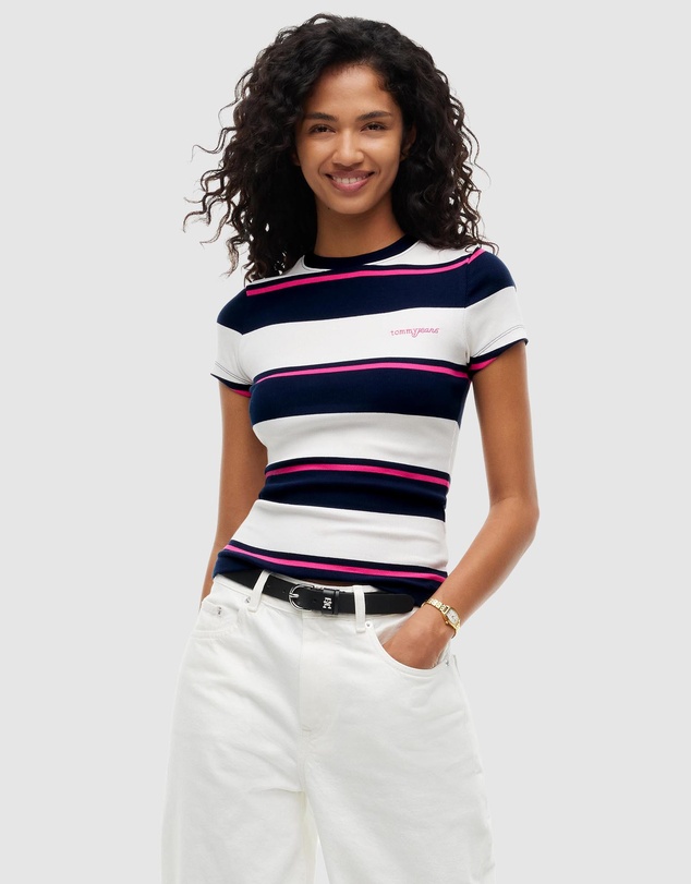 Tommy Jeans - Slim Rib Script Shortsleeve Tee