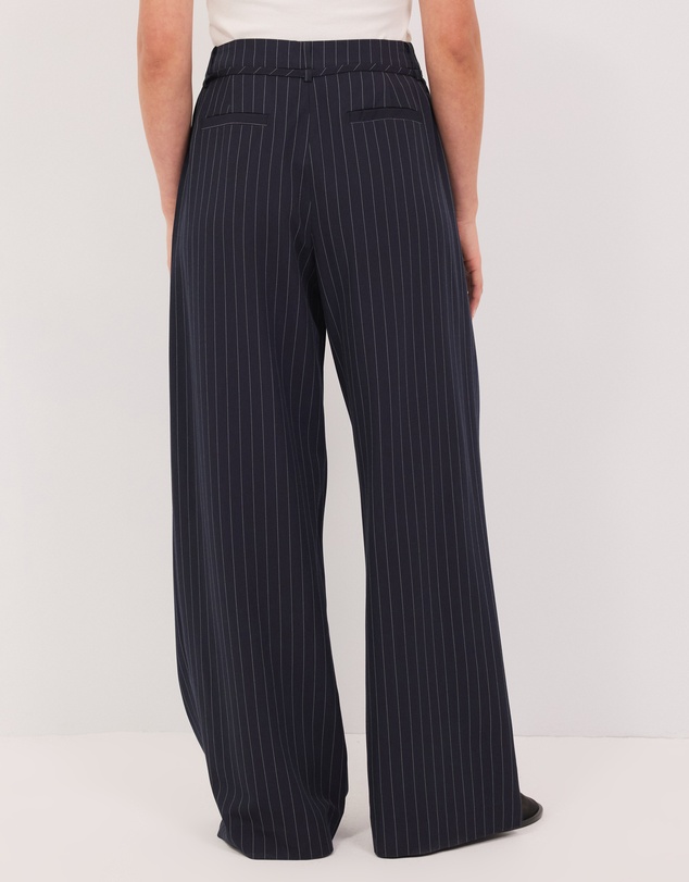 Calli - Rhode Pinstripe Wide Leg Pants