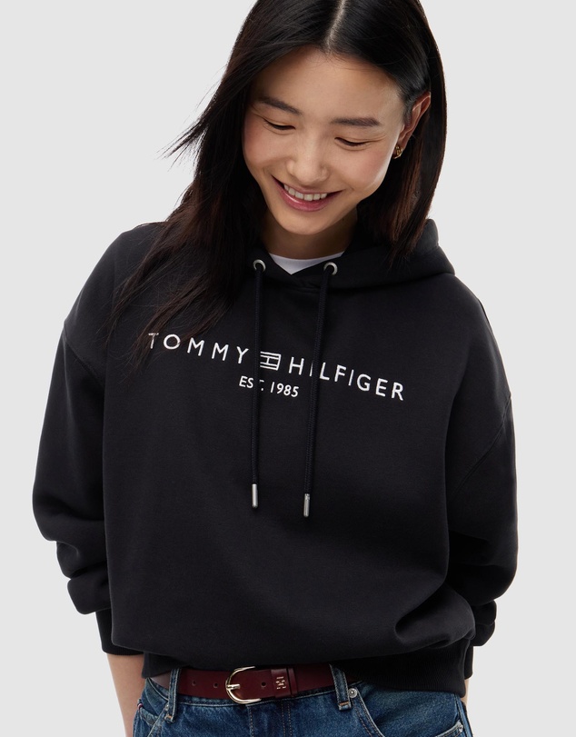 Tommy Hilfiger - Flex Fleece Logo Embroidery Relaxed Hoody