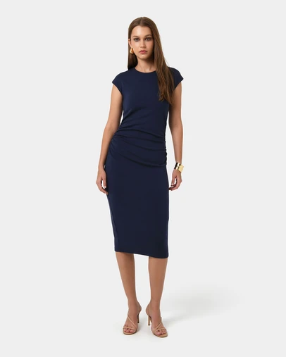 Forcast - Lulu Ruched Midi Dress