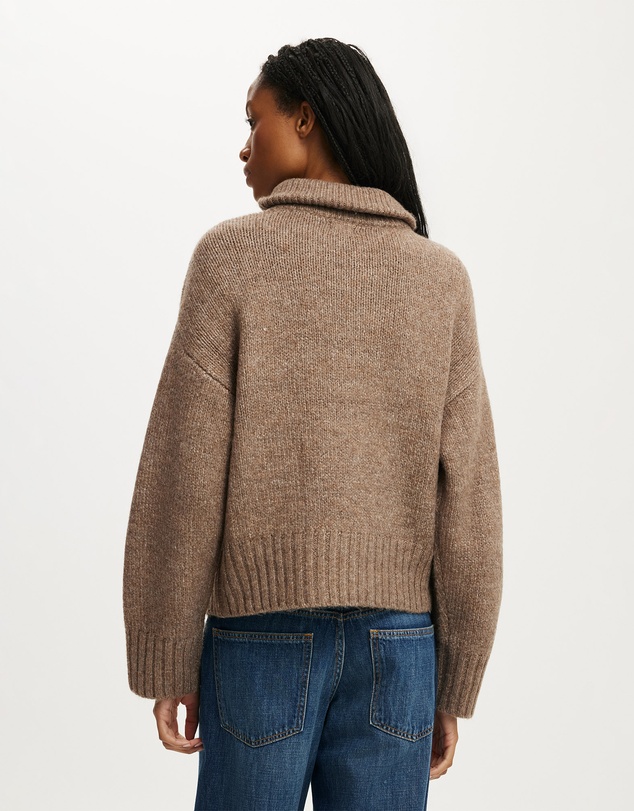 Cotton On - Luxe Funnel Zip Pullover