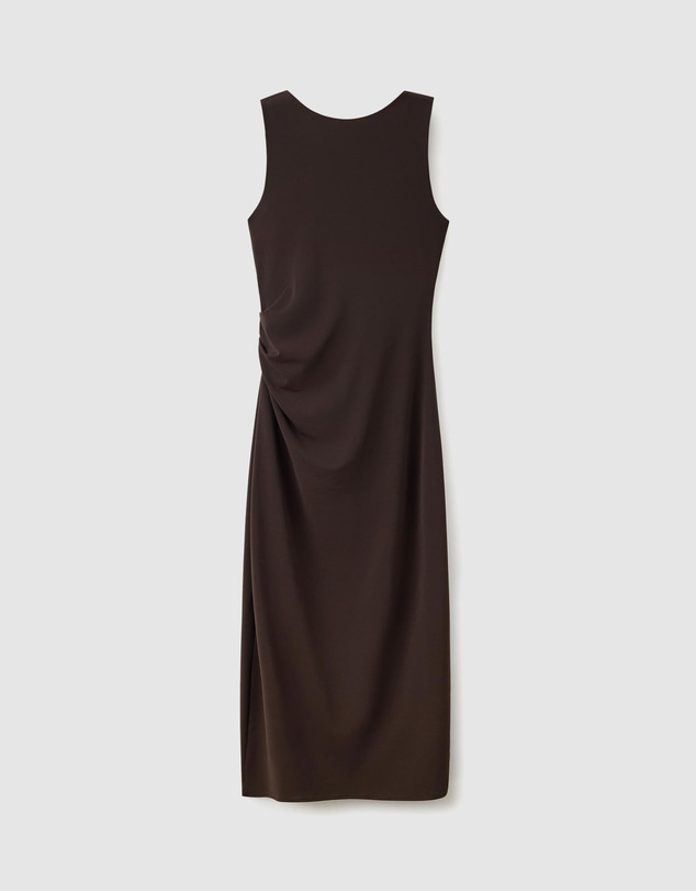 M.N.G - Ruched Open-Back Dress