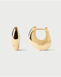 PDPAOLA - Wave Gold Hoop Earrings