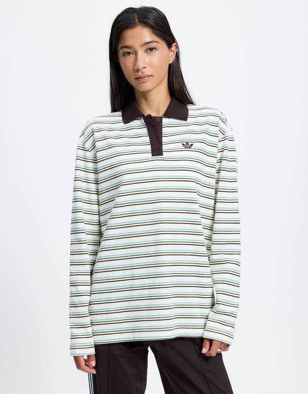 adidas Originals - Striped Oversized LS Polo