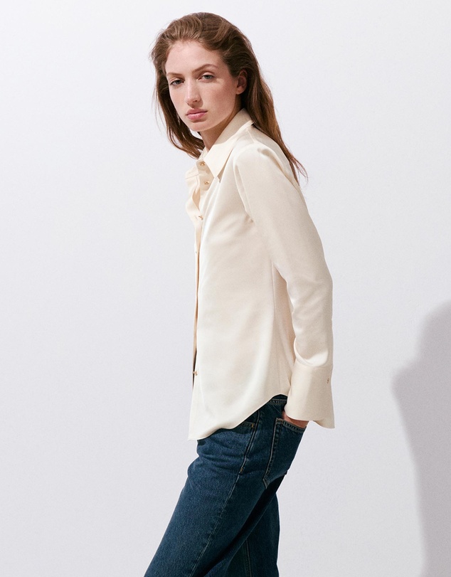 M.N.G - Satin Finish Flowy Shirt