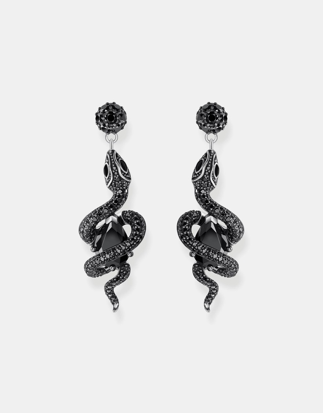 THOMAS SABO - Earrings with snake pendant and zirconia