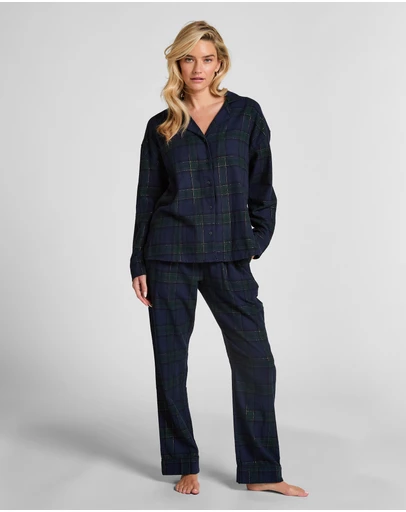 Hunkemoller - Flannel Straight Check Pants
