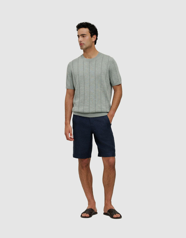 Trenery - Linen Cotton Slub Knit T-shirt