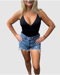 Core Trainer - V-Neck Plunge Bodysuit