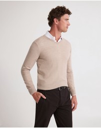Oxford - Basic V-Neck Pure Wool Pullover