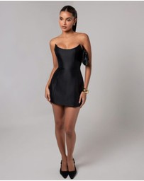 Heiress Beverly Hills - Strapless Sheen Corset Mini Dress