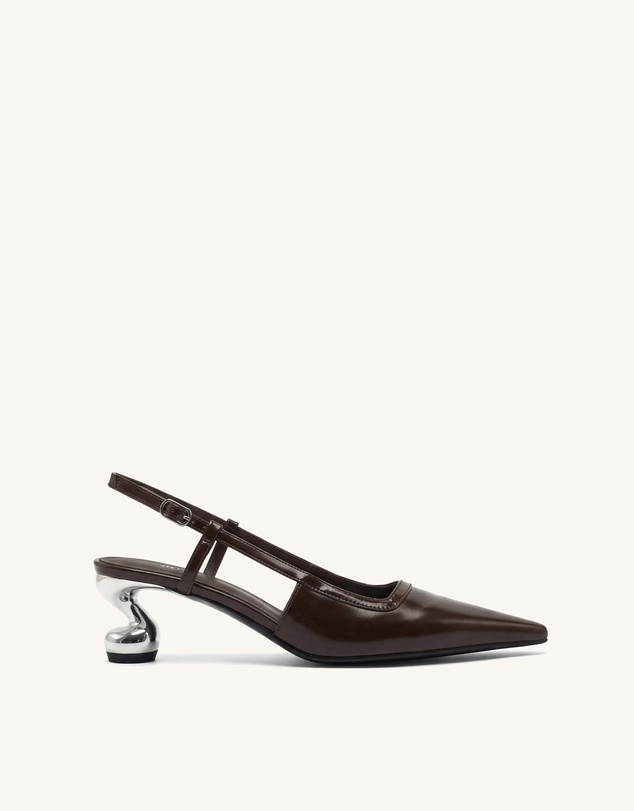 JW PEI - Hannah Sculptural Heel T-Strap Slingback Pumps