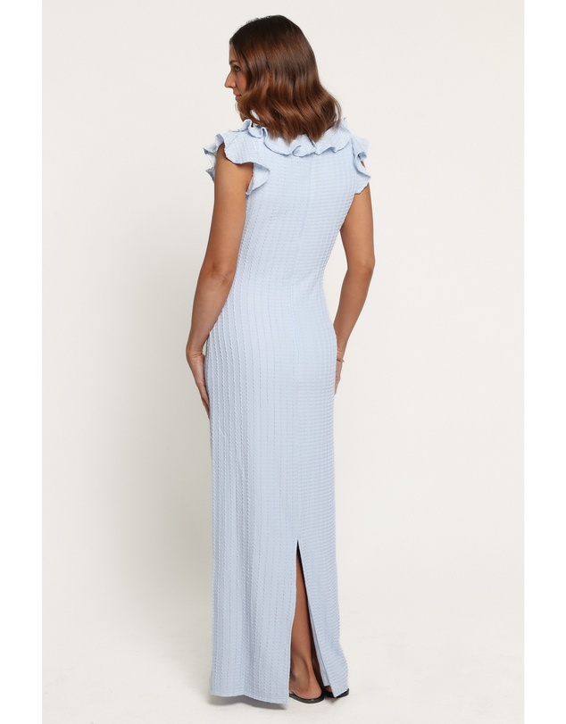 Petal & Pup - Parletto Knitted Maxi Dress - Blue