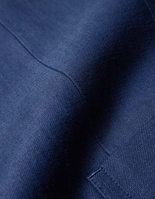 Calibre - Textured Linen Blend Blazer Denim Blue