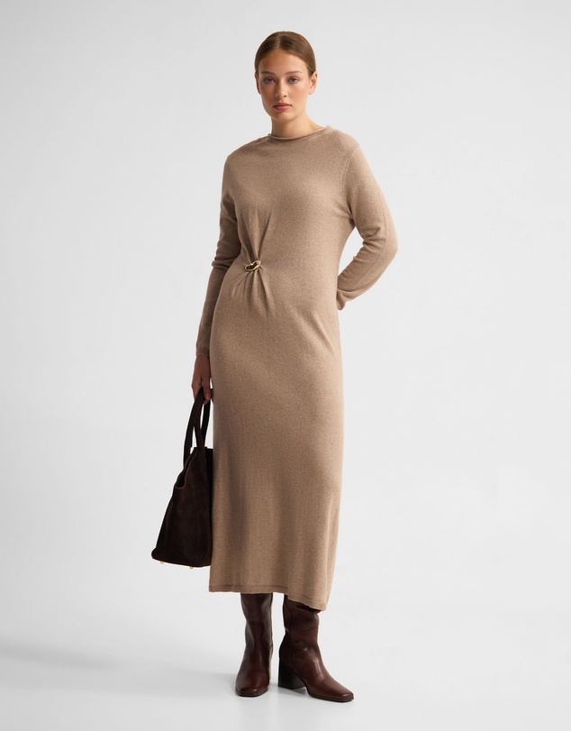 Oxford - Adelaide Knitted Dress With Brooch