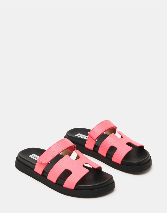 Steve Madden - Mayven pink ostrich slide