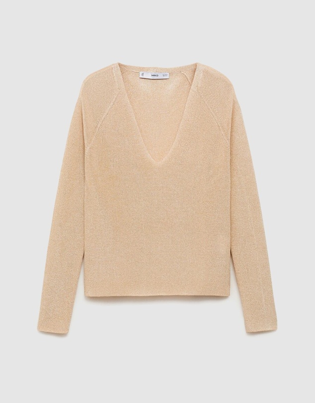 M.N.G - V-Neck Lurex Sweater