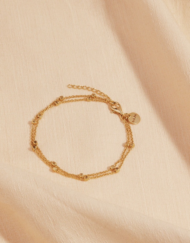 Najo - Birdsong Yellow Gold Chain Bracelet (18.5cm + 3cm ext)
