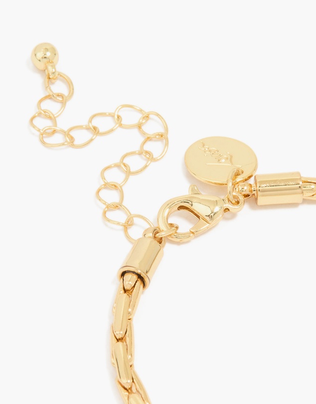 Lovisa - Gold Plated Brass Round Linear Chain Bracelet