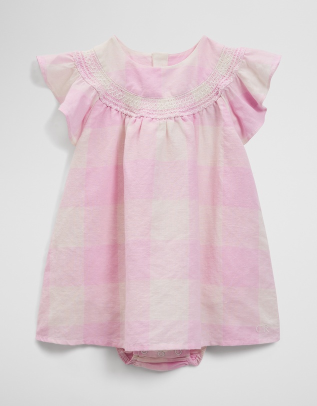 Country Road - Sleeveless Gingham Romper Dress