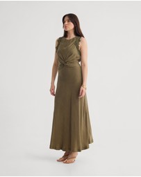 Oxford - Camilla Cupro Lace Trim Dress