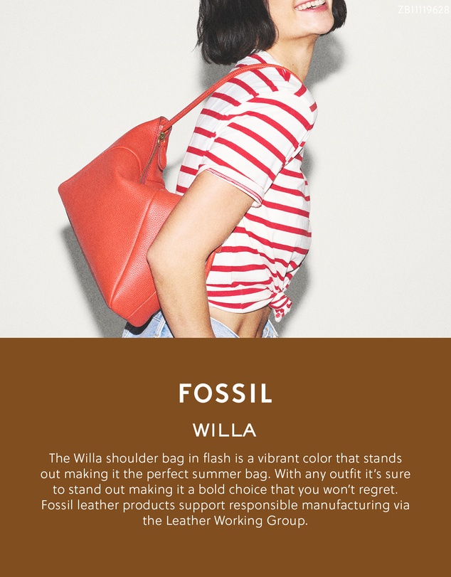Fossil - Willa Red Leather Shoulder Bag