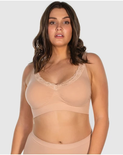 B Free Intimate Apparel - Cotton Pull On Sleep Bra (B-C-D-DD-E-F) Cup